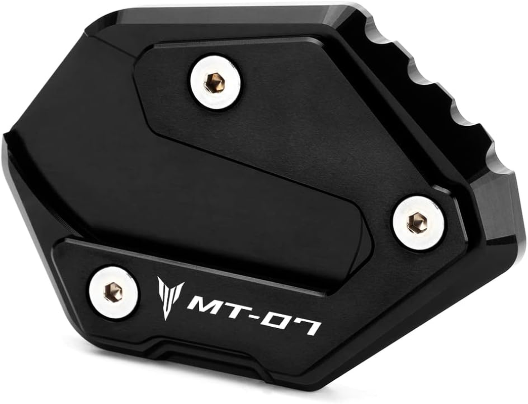 Modeer for Ya.Maha MT07 FZ07 2014-2024 Motorcycle Side Stand Extension Enlarge Plate Pad Mt 07 Fz 07 Accessories Color Black - Frame Sliders image number 2