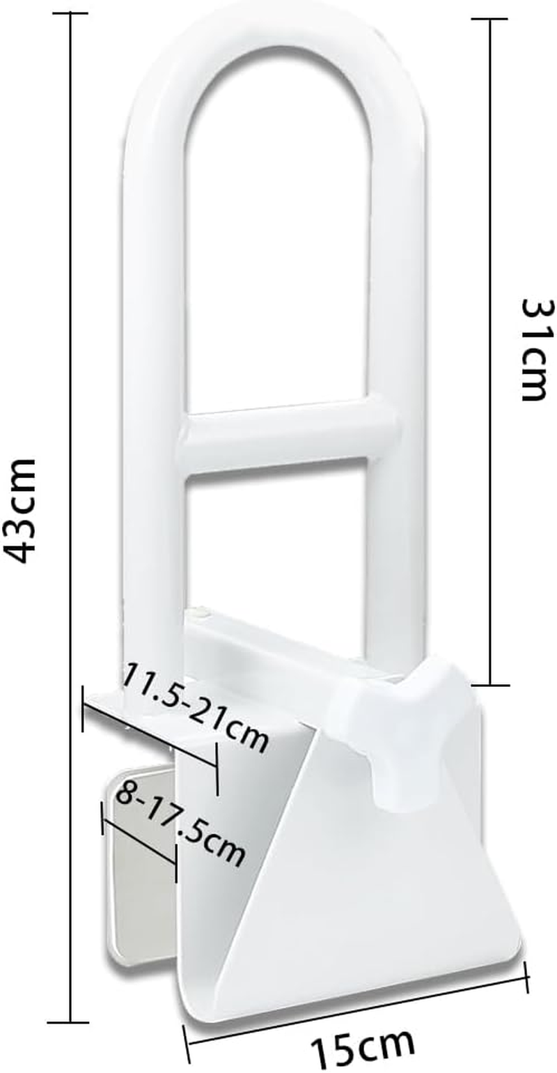 Bathtub Safety Rail,Safety Assistance Bathtub Handle,Shower Grab Bar,Adjustable Armrest,With Adjustable Clamp, Fits Tub Thickness 8 to 17.5 CM