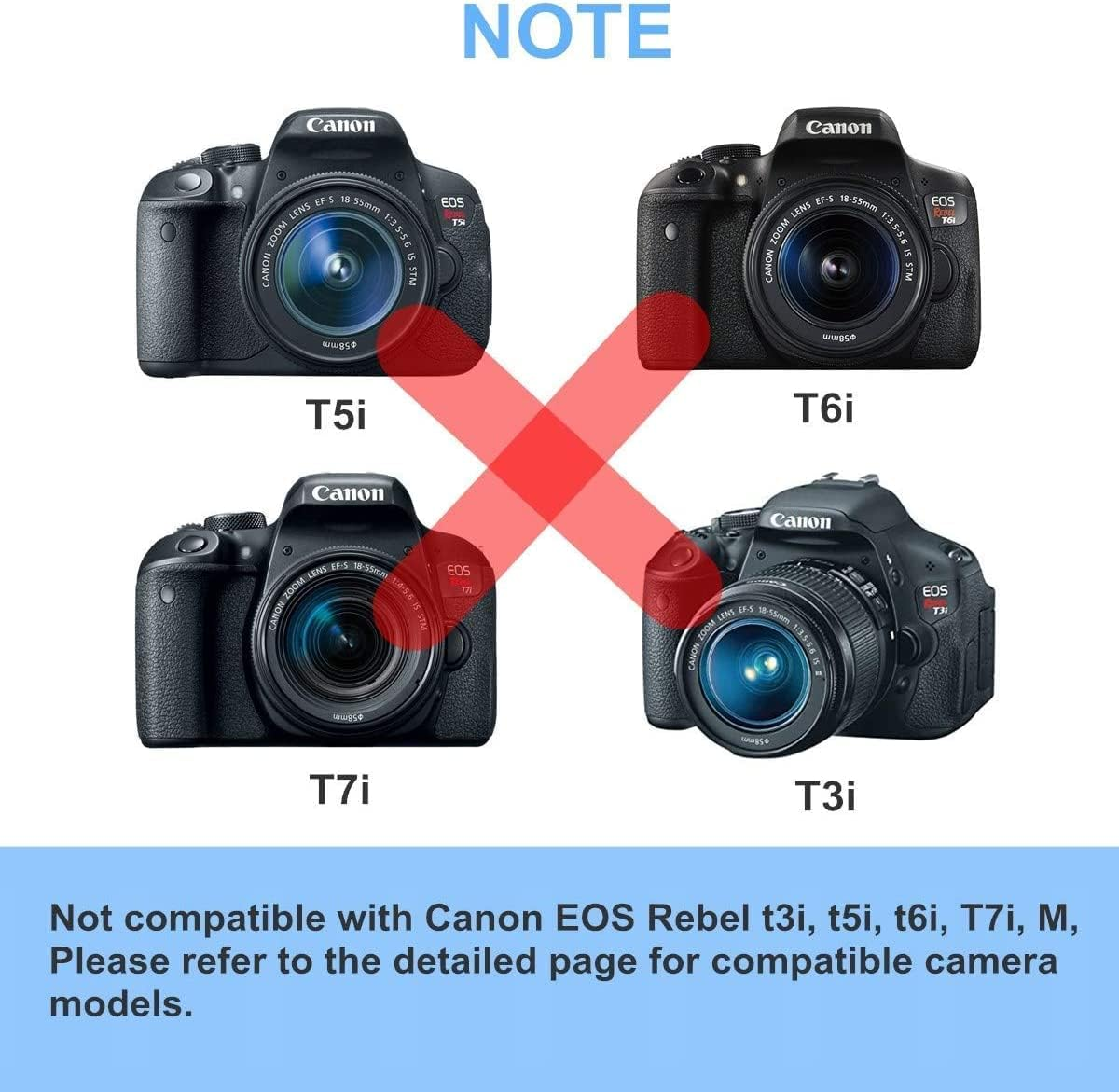 Kimaru ACK-E10 AC Power Adapter DR-E10 DC Coupler LP-E10 Dummy Battery Kit for Canon EOS Rebel T3 T5 T6 T7 1100D 1200D 1300D 1500D 2000D,Kiss X50 X70 X80 X90 Cameras. image number 2