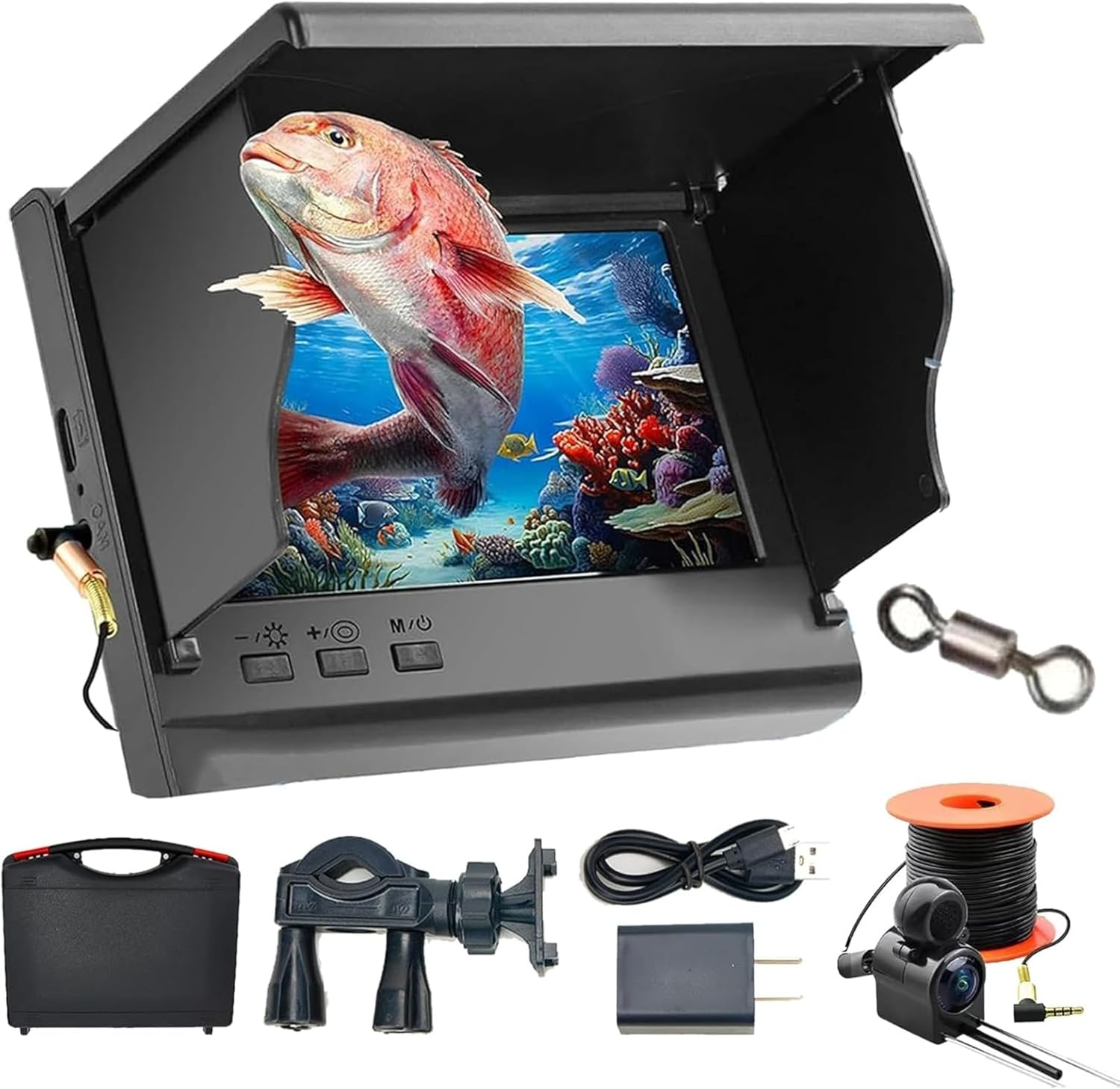 Colitt Underwater Fishing Camera,Night Vision Portable Fish Finder,4.3 Inch HD Ice Fishing Camera,Ip68 Waterproof Ice Fishing Fish Finder,Ice Fishing Fish Finder,Top Notch Fish Finder