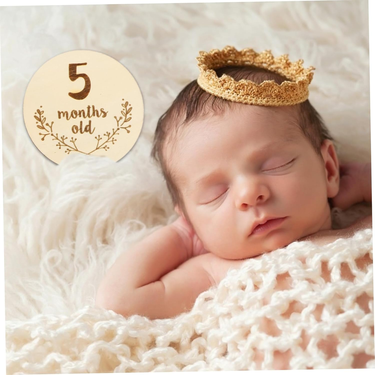 6Pcs Milestone Cards Double-Sided Birth Cards for Boy Girl Growth Photo Props for Newborn Announcement image number 3