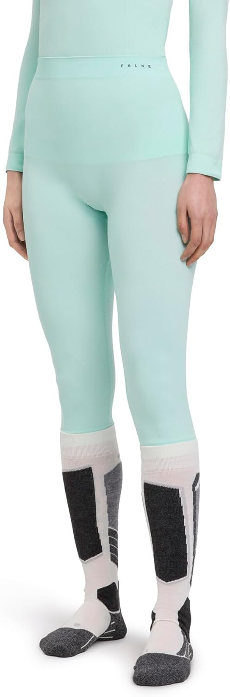 FALKE Women'S Warm 3/4 Sport Tights Base Layer Bottom Thermal Underwear Black Navy Blue More Colours for Outdoor Sports in Winter Hiking Running Cycling Equestrian 1 Pair image number 3