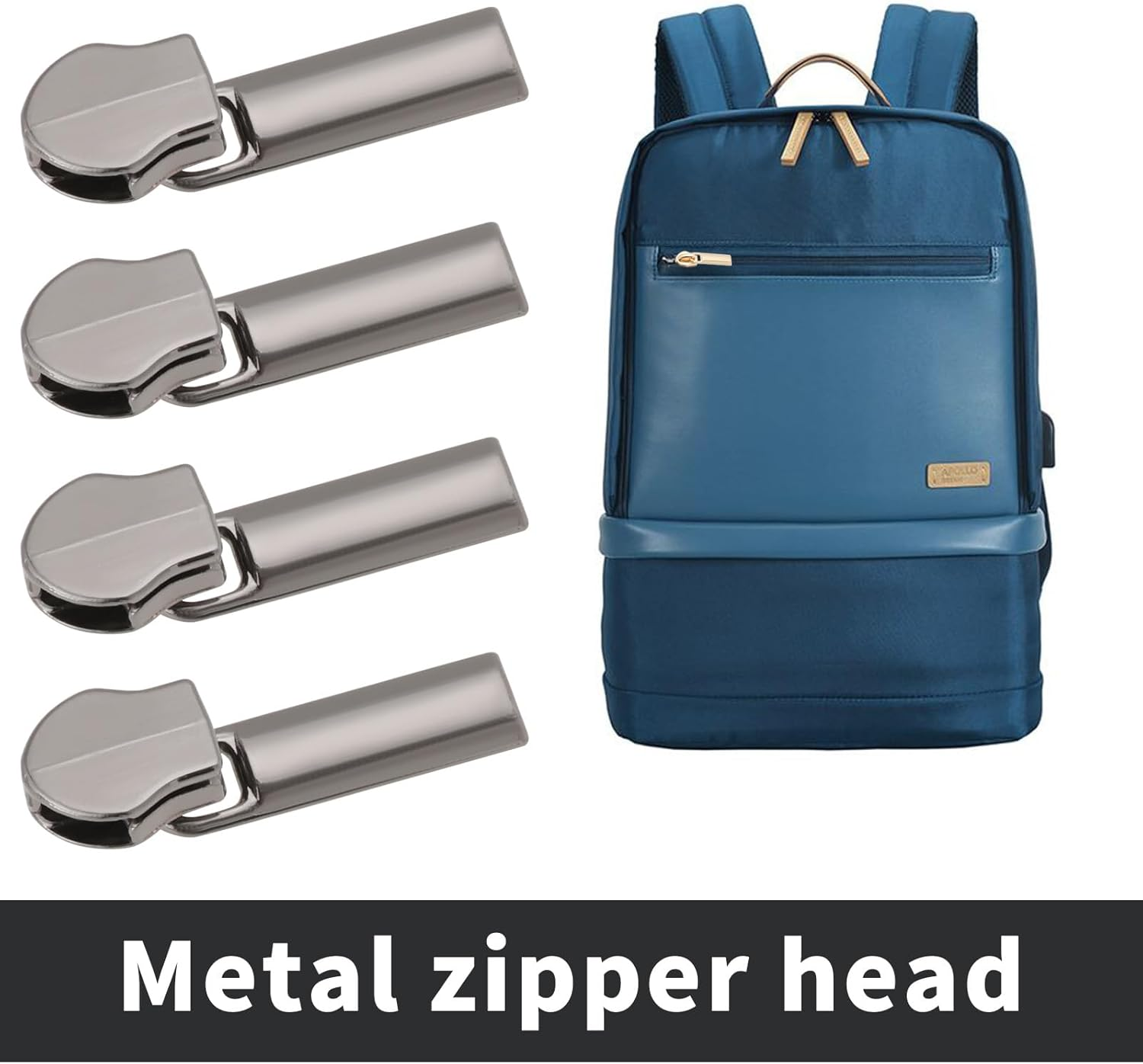 SG Store 30Pcs 3# Zippers Puller Slider Nylon Zipper Pullers Zinc Alloy Zippers Sliders for Clothes, Bags,Wallets and Suitcases Sewing Projects, Gun Black/Silver/Gold image number 6