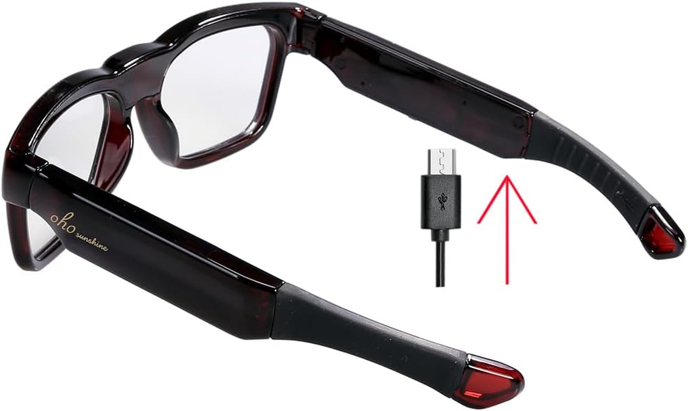 Oho Sunshine 128GB Wifi Camera Glasses,Streaming Video & Photo from Glasses to App by Ultra Full HD Camera - Brown 32G 1080P image number 4