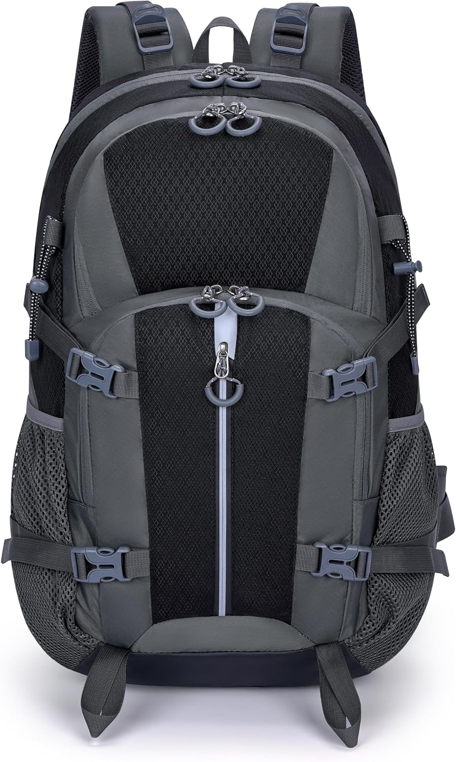 Vacuum Backpack, 43L Large Waterproof Travel Vacuum Compression Backpack (18-20Pcs Spring and Autumn Clothes) with 16 Inch Laptop Compartment & Air Pump & Reflective Strip (Black)