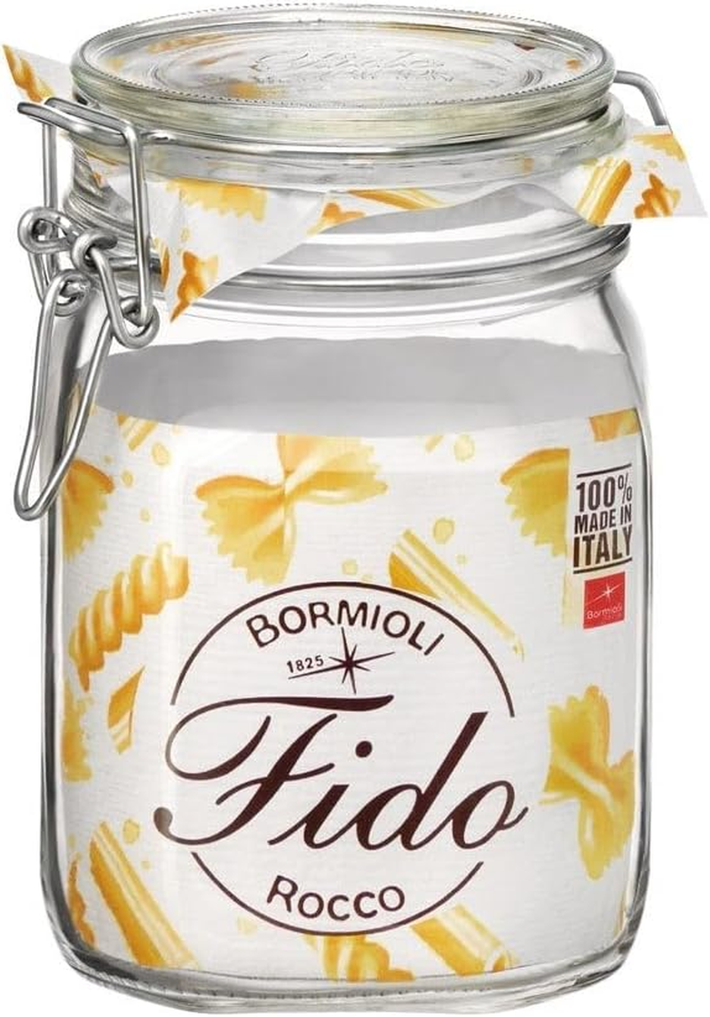 Bormioli Rocco Fido Jar with Clear Lid, 1 Litre Capacity image number 3