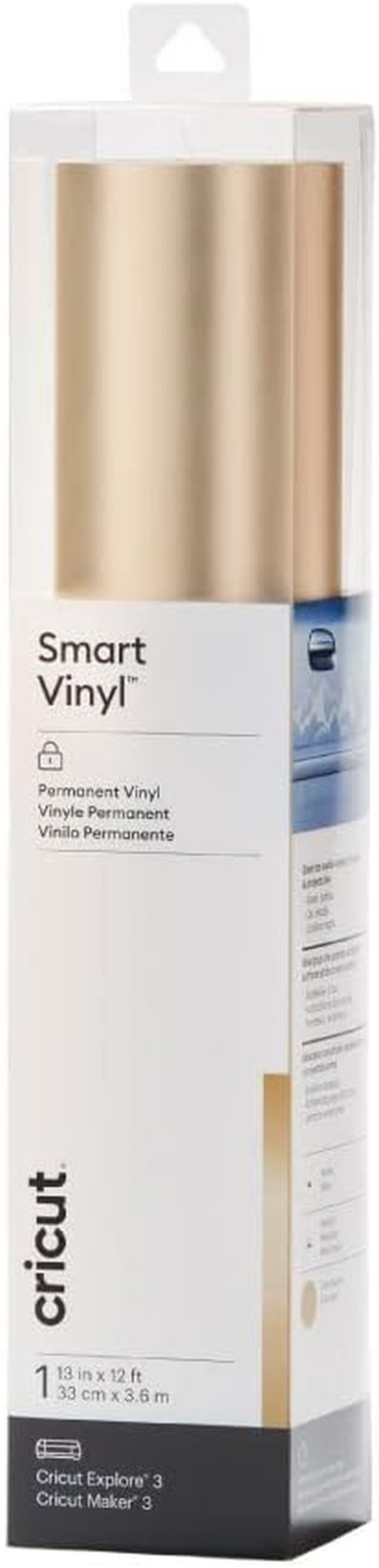 Cricut Smart Permanent Matte Metallic Vinyl (13In X 12Ft, Champagne) for Outdoor Crafts, for Cricut Explore 3 & Maker 3, Create DIY Projects, Decals, Stickers & More, All-Weather & Fade-Proof image number 6