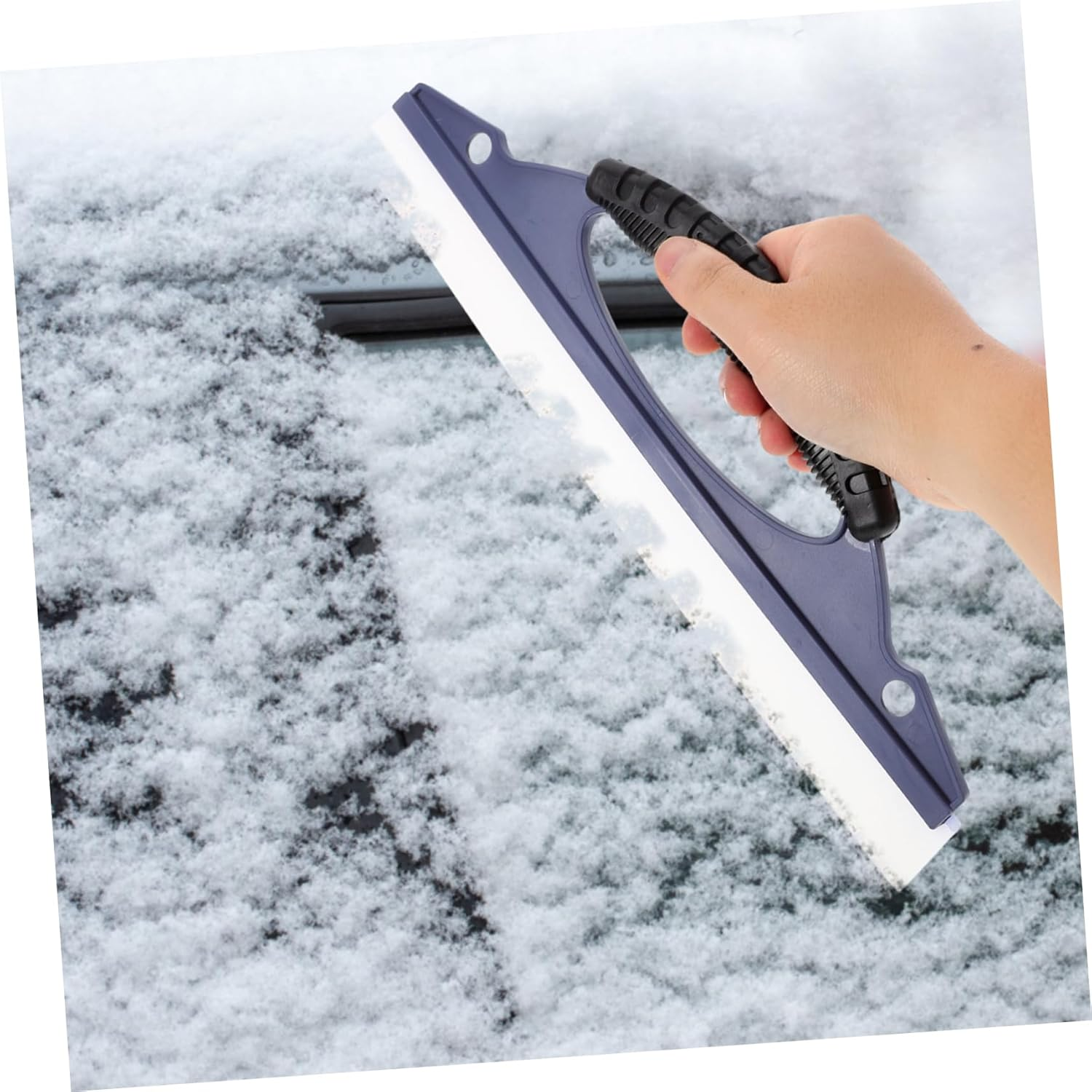 PAMINGONO Silicone Car Squeegee 2Pcs Set for Windshield and Window Cleaning, Automotive Snow Remover Tool for Winter Car Care and Water Removal