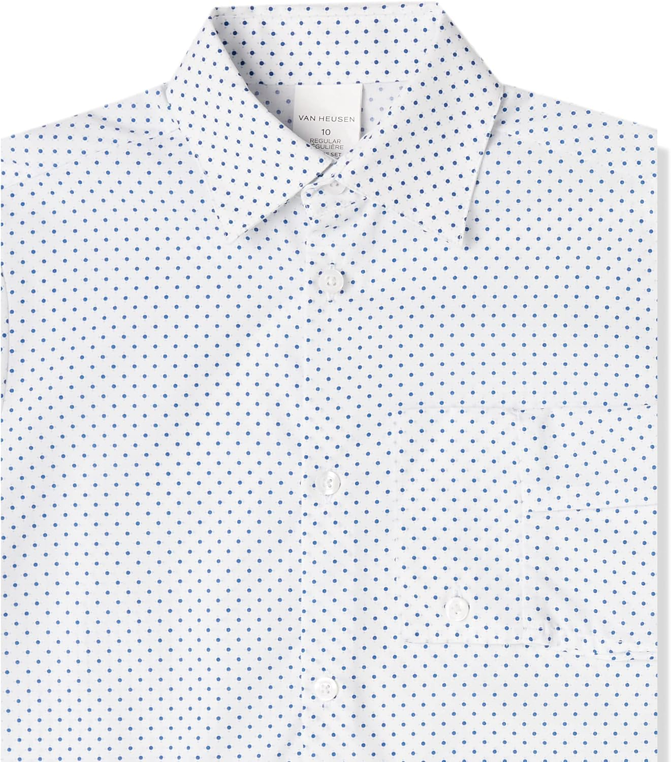 Van Heusen Boys' 4-Piece Formal Suit Set, Vest, Pants, Collared Dress Shirt, and Tie image number 1