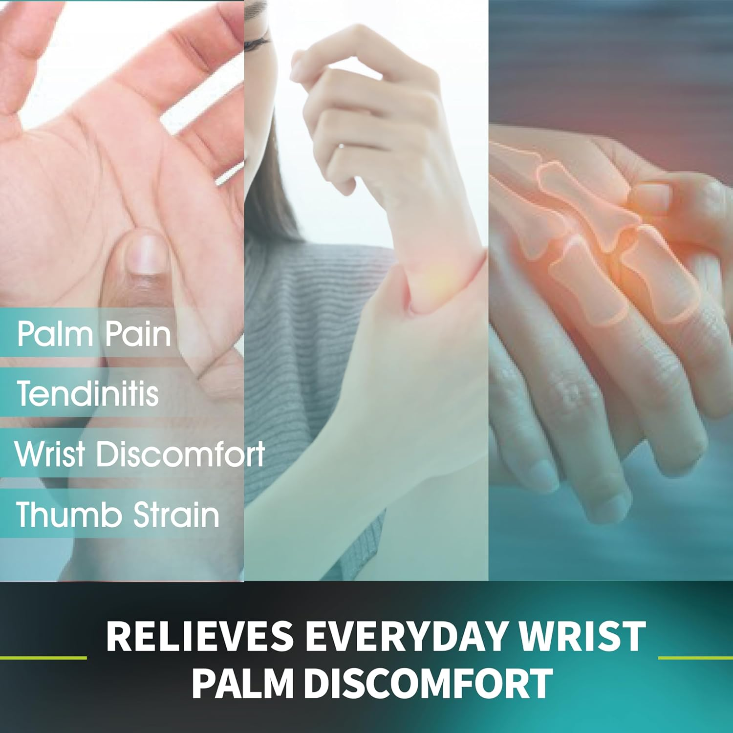 Vital Salveo Germanium & Charocal Fingerless Recovery Gloves,Half Finger Gloves,Arthritis,Stretchy Hands Office, Typing Texting,Circulation,For Men and Women (Pair) image number 4