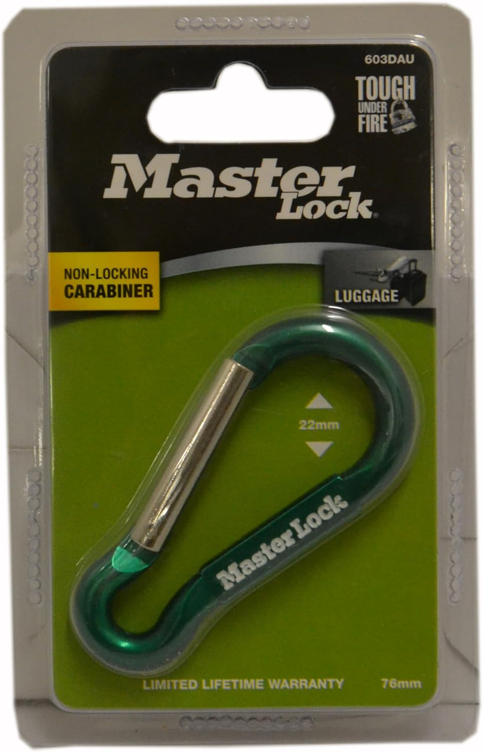 Master Lock Metal Non-Locking Carabiner Snap Hook, 76 Mm Size image number 1