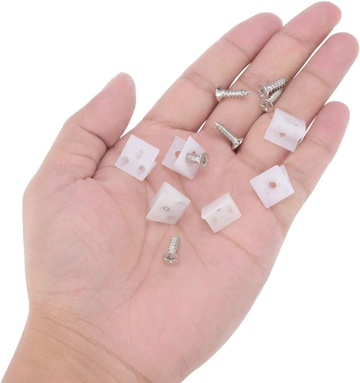 50Pcs Drawer Repair Kit, Drawer Supports Drawer Bottom Sagging Repair Fix Mending Wedges, Drawer Repair Kit with Screws Furniture Chest Drawer Bottom Repair Fixing Mending Wedges Drawer image number 6