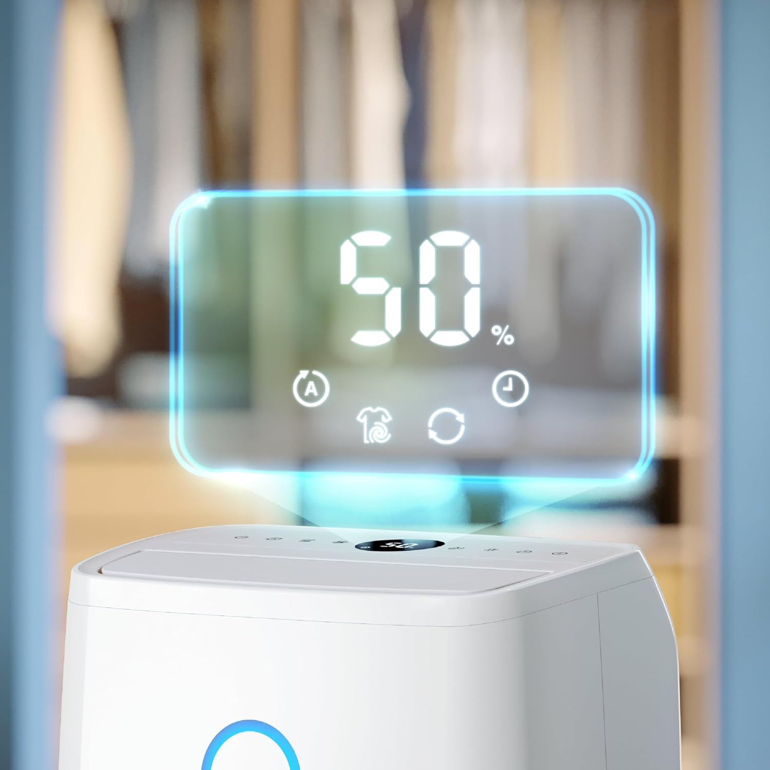 Philips Air Dehumidifier Series 3000 &ndash; Powerful Moisture Control for a Healthier Home, XL 4L Tank, Aromatherapy & Laundry Mode, Touchscreen, Ideal for Large Rooms up to 150M&sup3; (DE3306/71) image number 5