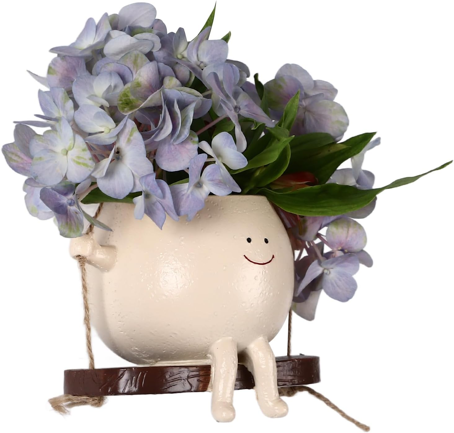 Swing Face Planter, Smiling Face Multifunctional Resin Plant Pot for Garden image number 3