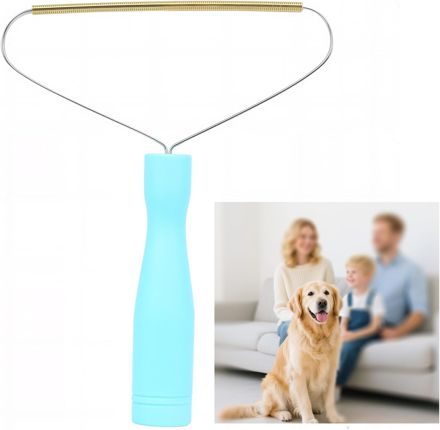 AIAOO Pet Hair Remover - Multi-Fabric Cat & Dog Fur Remover with Carpet Rake Scraper, Reusable Magic Brush for Rugs, Couch, Pet Towers & Car Interiors, Easy to Eliminate Embedded Strands image number 5