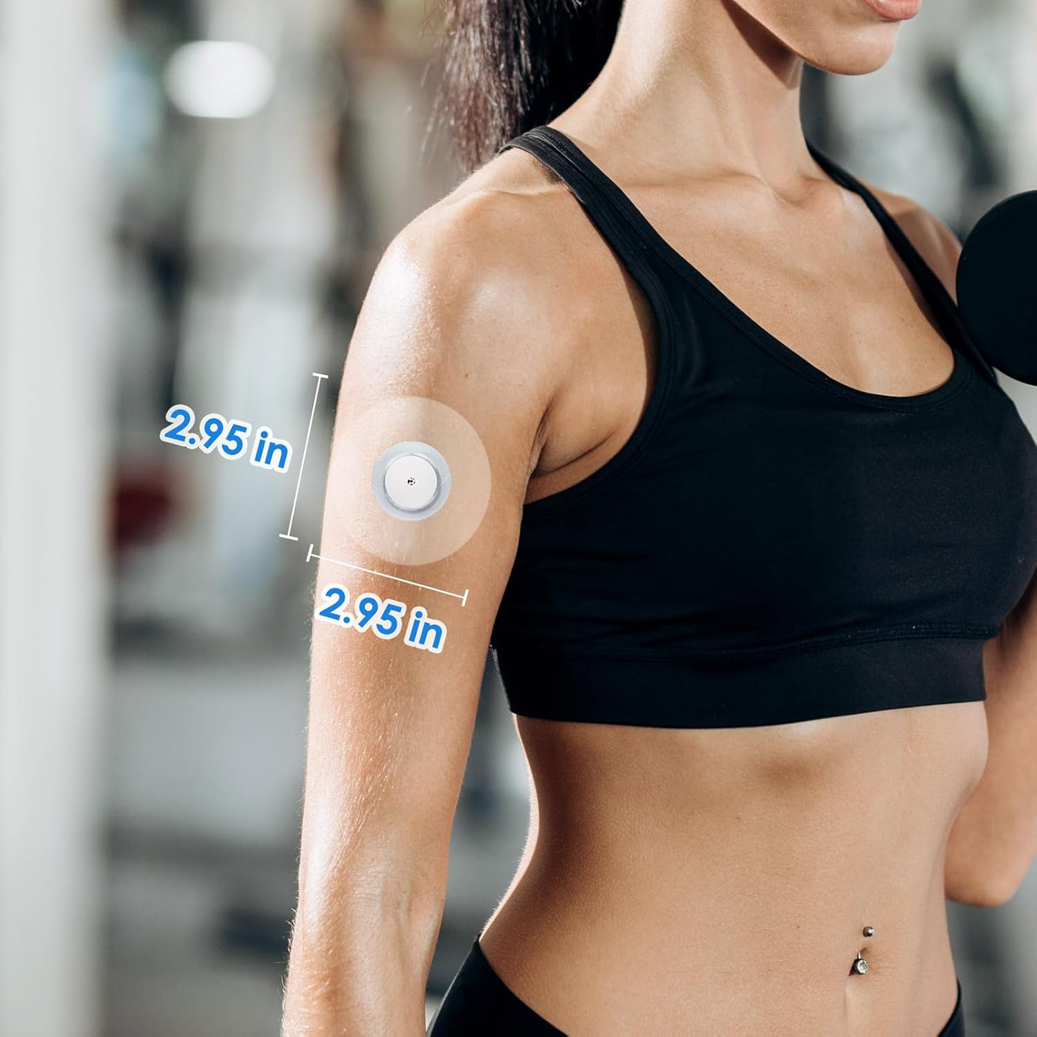 YOUSHARES Continuous Glucose Monitor Patch for Freestyle Libre 2, 40 Packs Libre 2 CGM Sensor Patches Waterproof Adhesive Patches Diabetic Sensor Covers Easy to Use Pre-Cut Adhesive Tape(Transparent)