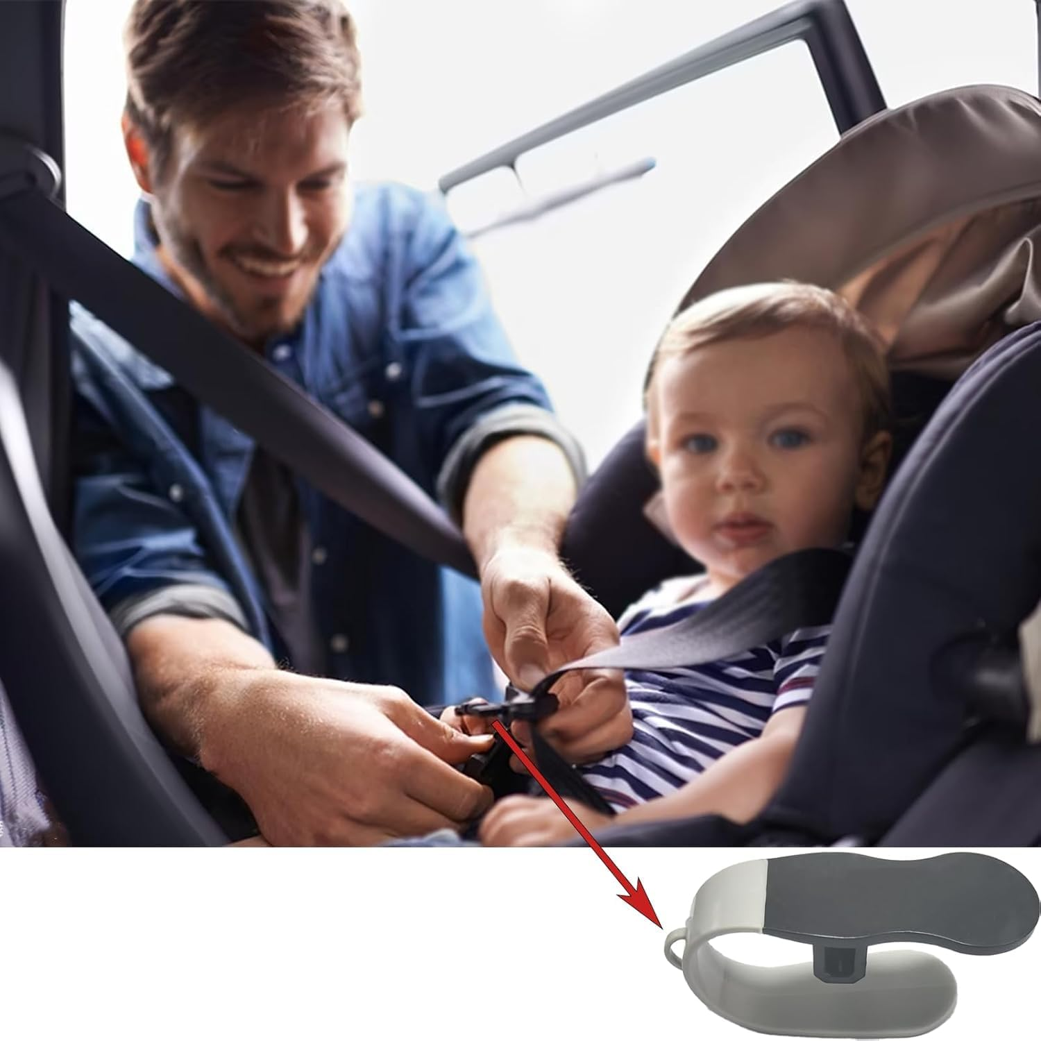 Car Seat Buckle Release, Easy Release Child Seat Buckle Seat Belt Buckle Protection Lock Release Key, Car Seat Release Aid image number 3