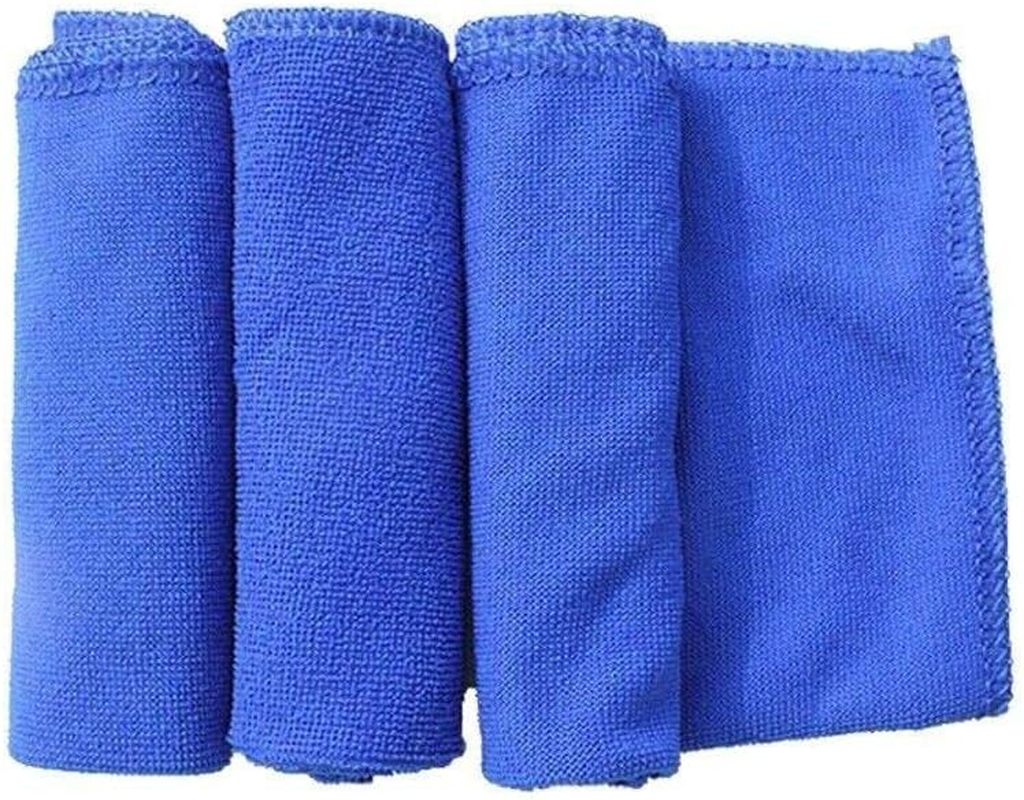 AIMALL 50PCS Microfibre Cleaning Cloths, Ultra-Absorbent 9.84 X 9.84 Inches Blue Detailing Towels for Car Cleaning, Washing, Dusting, and Polishing - Lint-Free, Reusable, and Streak-Free image number 5