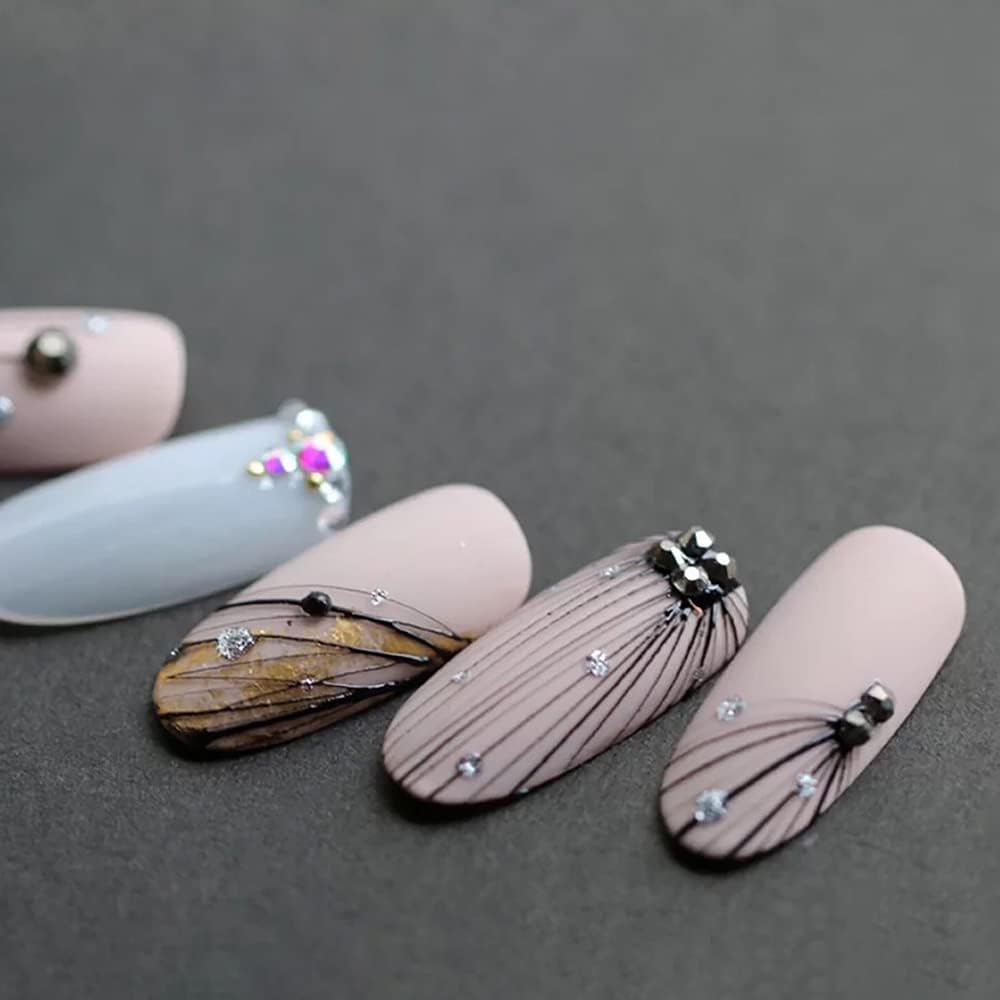 Spider Nail Gel Polish Kit Nail Spider Gel Paint for Nail Art Polish Brush Spider Nail Gel Art Paint for Nails Pulling Line Silk Drawing Painting Uv Led Black White Gel Nail Polish Kit - 6 Spider Gel image number 4