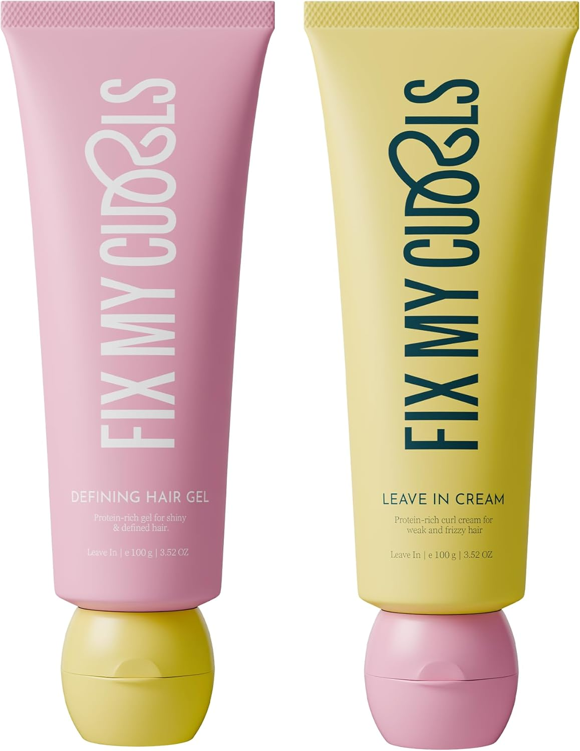 Fix My Curls Protein Styling Duo| for Curly, Wavy, Dry & Frizzy Hair | Enriched with Jojoba & Sunflower Oil | Frizz Control | Silicone Free Curl Activator | Curl Defining Cream & Gel| 100Gm Each image number 3