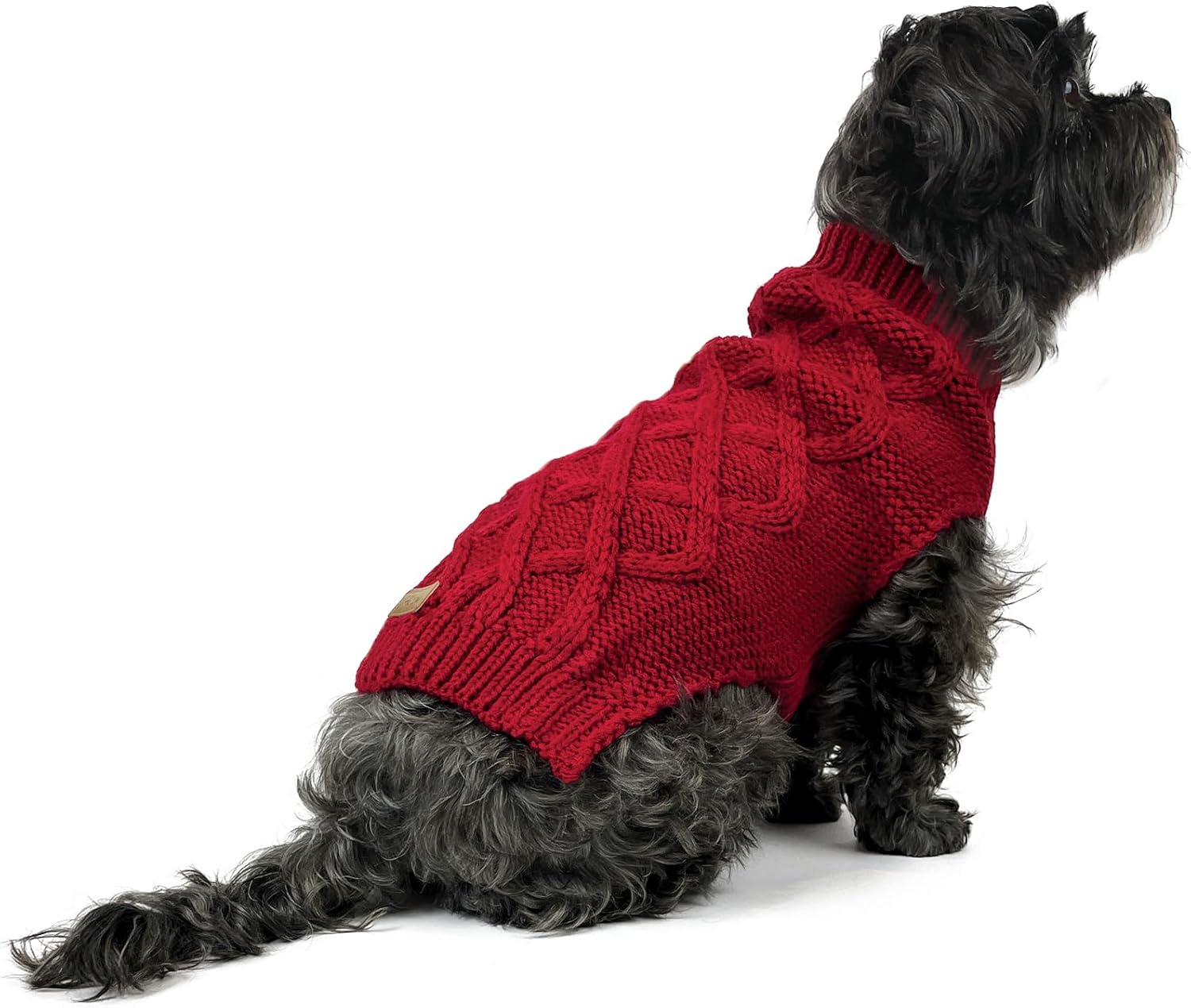 Huskimo Diamond Cable Dog Jumper, Scarlett, 46Cm image number 3