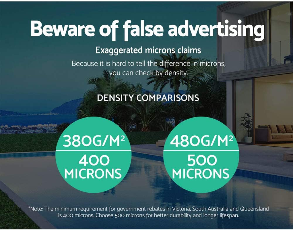 Aquabuddy Pool Cover Blue 8X4.2M 500 Micron Swimming Pools Covers, above Ground Rollers, Bubble Blanket Heater Garden Blankets Summer Rectangle Outdoor image number 6