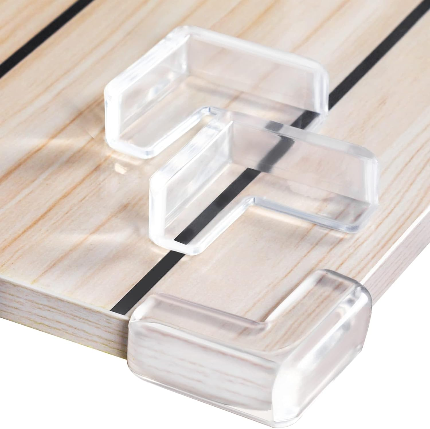 10-Pack Clear L-Shape Corner Protectors &ndash; Baby Safety Furniture Guards for Sharp Edges & Corners image number 3