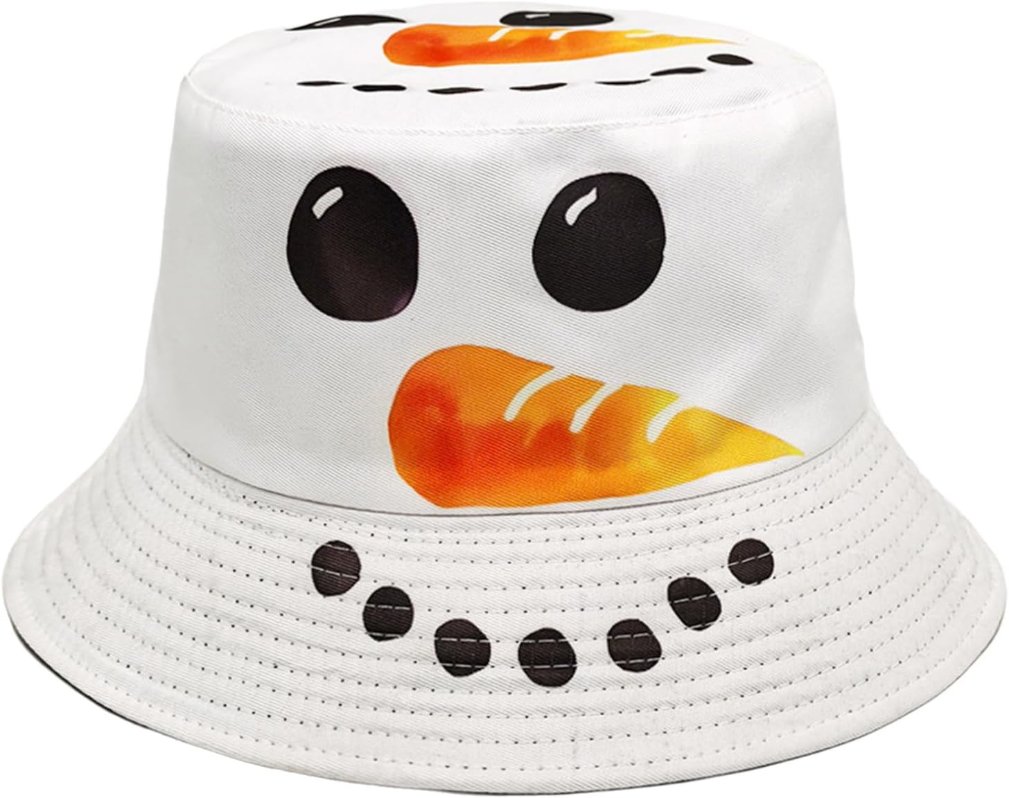 Renvena Christmas Bucket Hat for Women Men Teens Unisex Santa Claus Snowflake Print Fisherman Cap image number 3