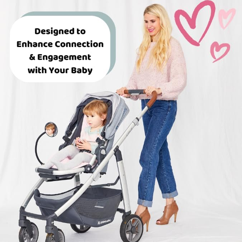 Looky Lou Stroller Mirror - See Baby'S Face in Forward-Facing Pram. Baby Must Haves/Baby Registry Must Haves - Perfect Baby Gift or Baby Gifts ; Use for Baby Travel and Toddler Travel.
