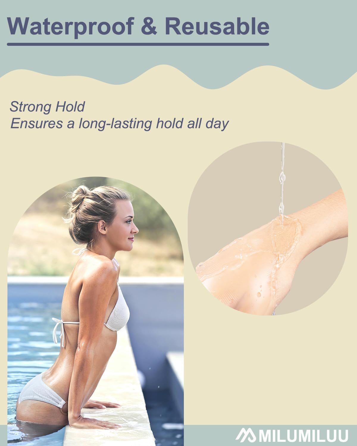 MILUMILUU Camel Concealer 4 Pack Y Shape Seamless Camel Hider, Silicone Camel Cover Guard Pad for Swimsuit Lingerie Tape - Beige image number 4