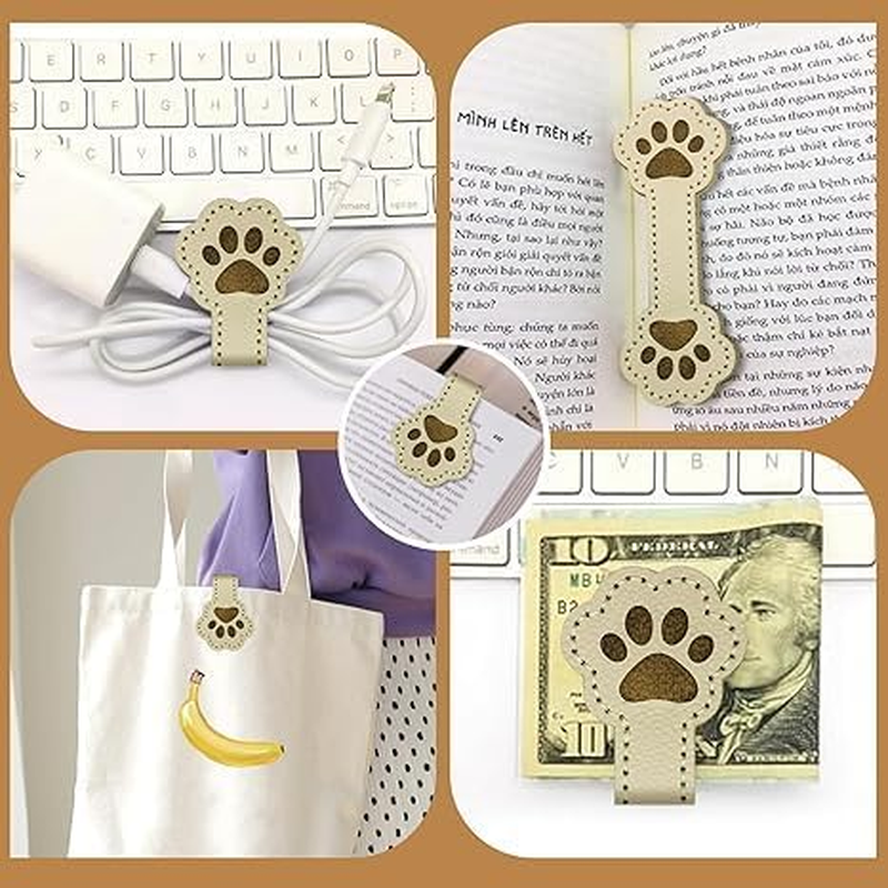 3-Pack Magnetic Bookmarks - PU Leather Bookmark Clips with Strong Magnets, Decorative Reading Markers for Books image number 2