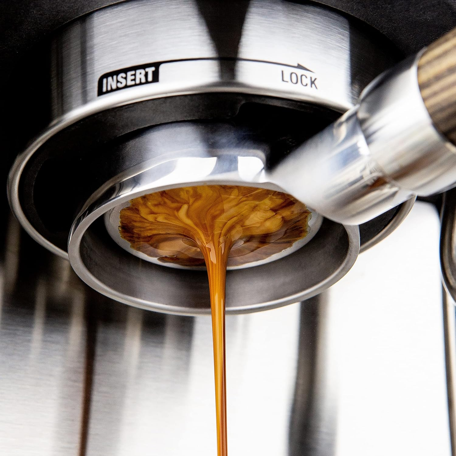 Crema Coffee Products | 54Mm Portafilter Filter Basket for Breville Espresso Machines | Stainless Steel (Double Shot) image number 3