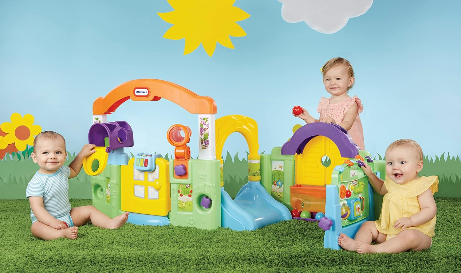 Little Tikes Activity Garden - Interactive Play Centre for Infants and Toddlers with Shape Sorter, Ball Drop, Piano and Telescope, Supports Fine Motor Skill Development - Ideal for Ages 6 to 36 Months image number 5