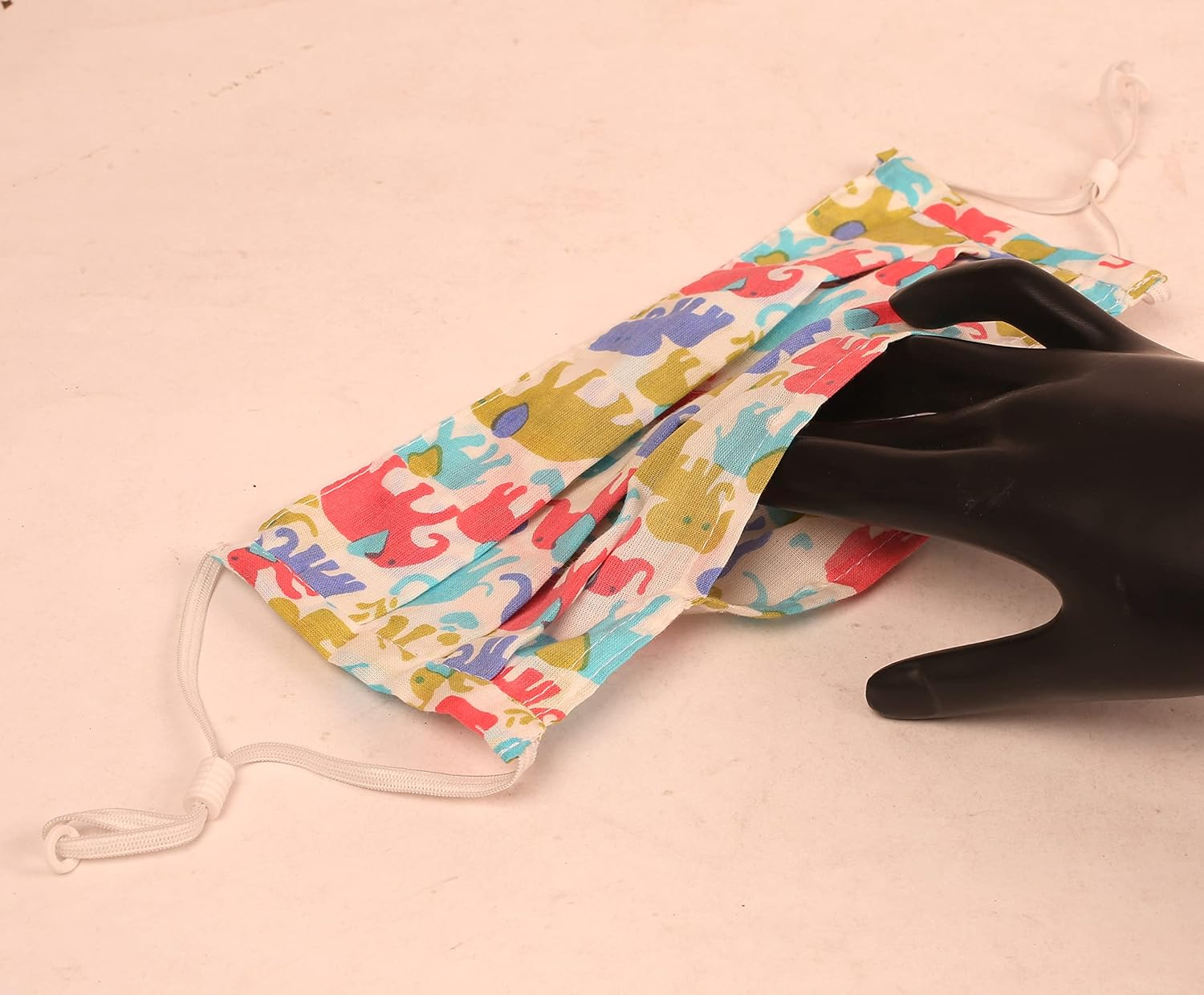 Touchstone Floral Fabric Adjustable Filter Pocket Nose Bridge Double Layer Anti-Pollution Smog Smoke Cold Cough Protective Cotton Face Mask Reusable Washable for Men, Women. image number 1