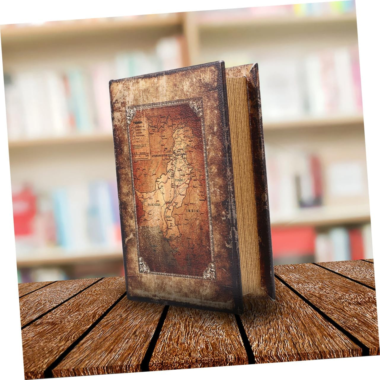 Vintage Book Shape Hidden Storage Jewelry Organizer Book Storage Box for Boys and Girls Toys image number 4