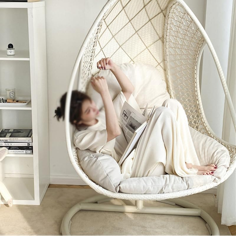 Swing Egg Chair Cushion Thickened Hanging Basket Seat Cushion Washable Hammock Chair Cushions Outdoor Patio Hanging Chairs Cushions Replacement (Only Cushion) (Green) image number 2