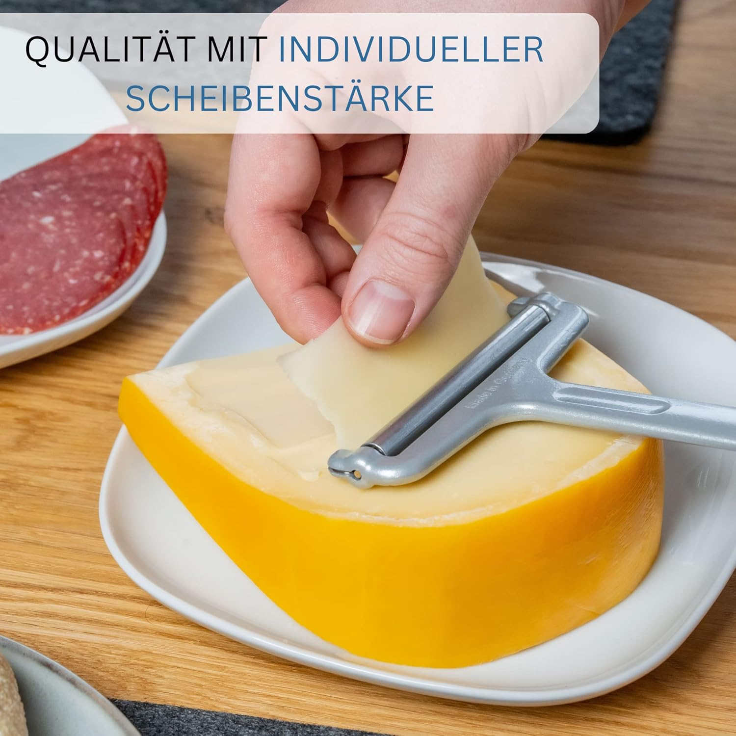 Westmark Cheese Slicer with Roller and Cutting Wire, Silver image number 4