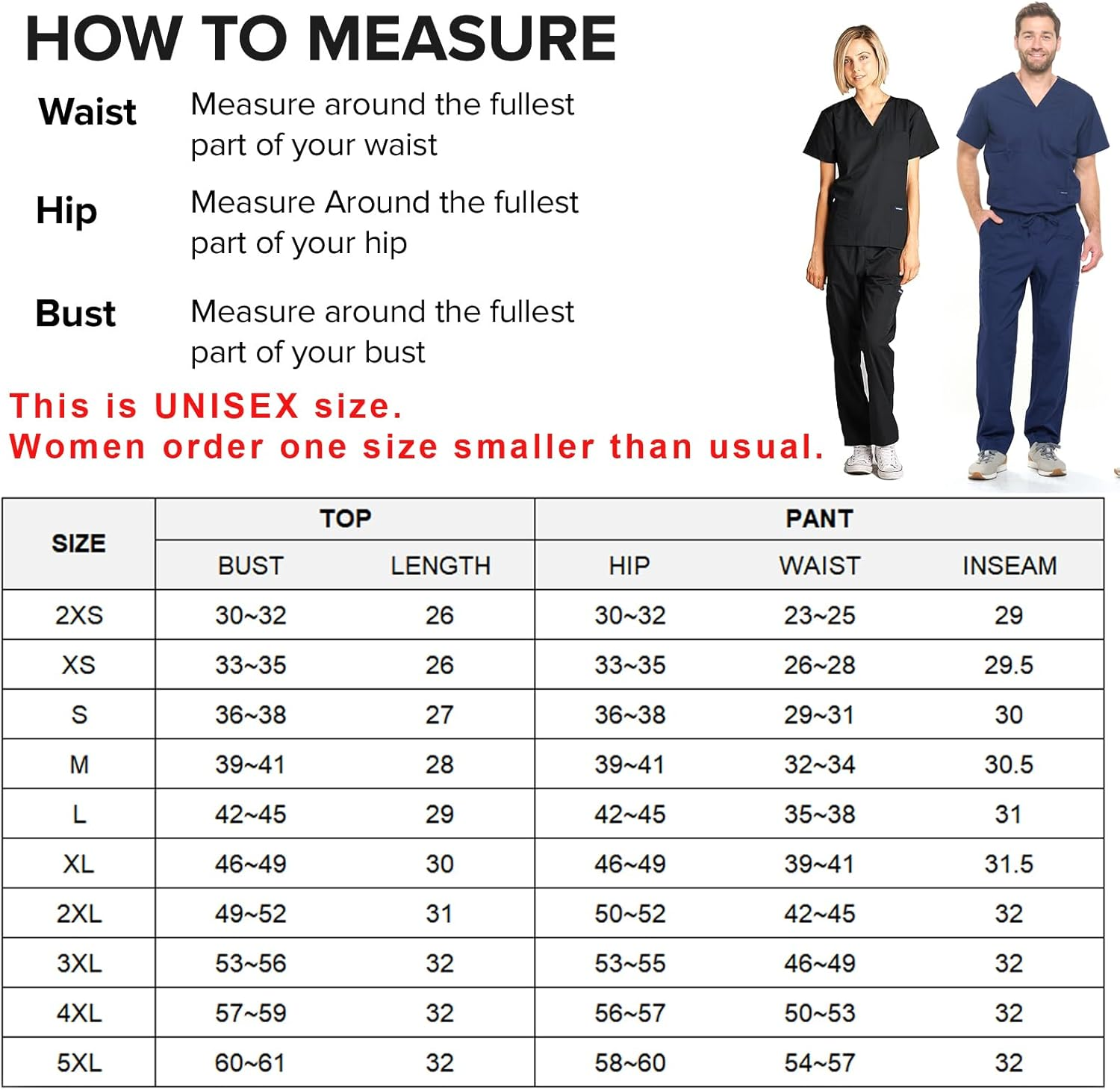 Dagacci Scrubs Medical Uniform Women and Men Unisex Scrubs Pants Medical Scrubs Pants image number 6