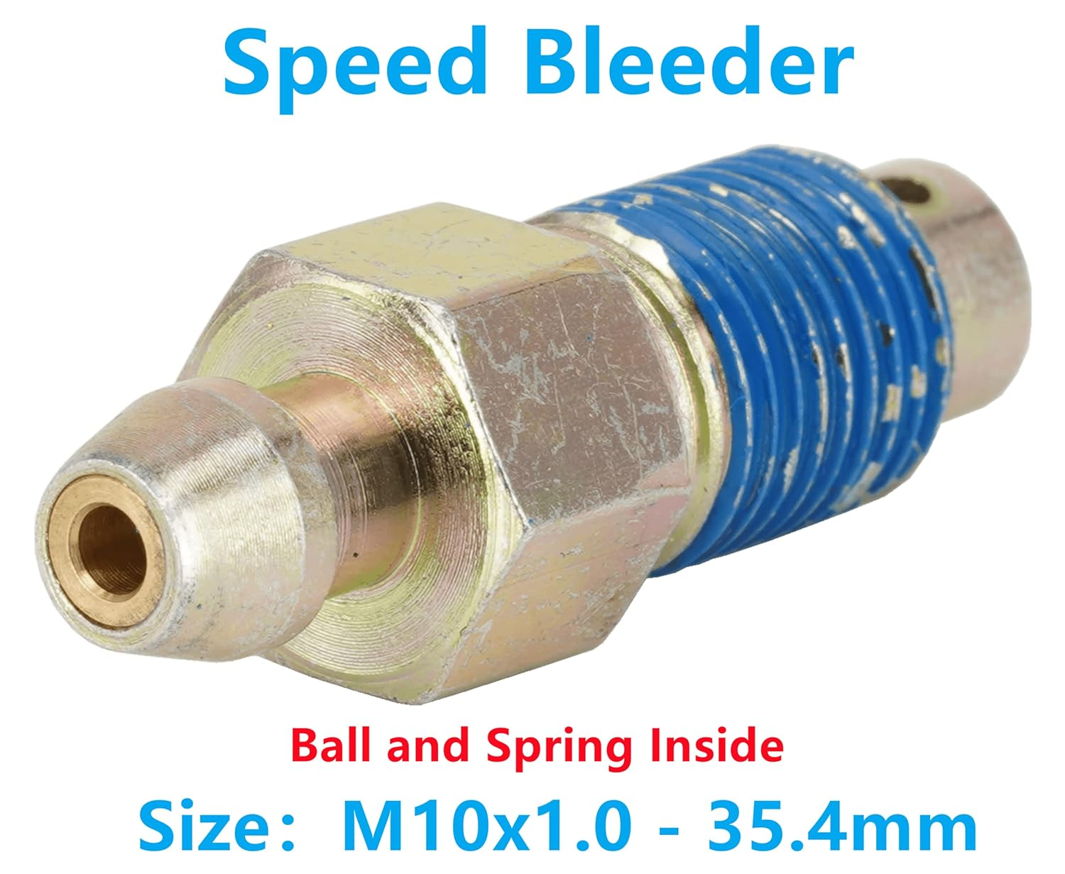 Dsnaduo 4-Piece Speed Bleeder Kit with Dust Caps - M10X1.0-35.4Mm, H9410-4, 107392, 639560 image number 5