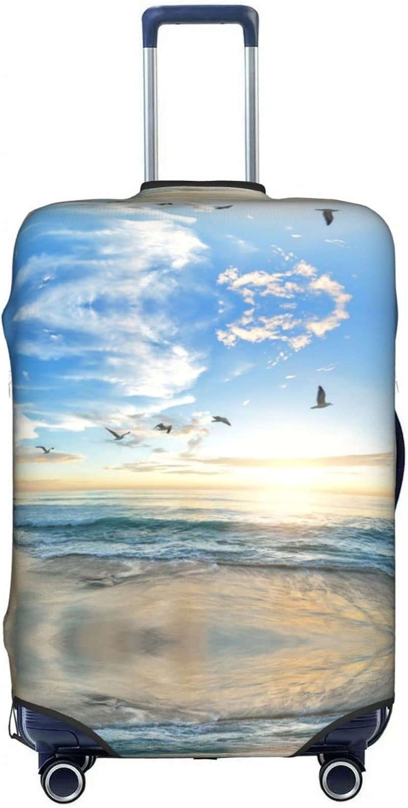 Ocean Sunset Luggage Cover Washable Suitcase Protector Anti-Scratch Suitcase Cover Fits 18-32 Inch Luggage image number 2