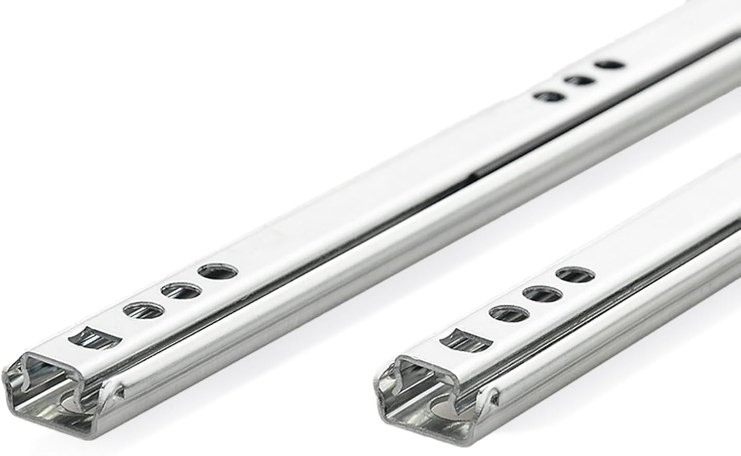 12 Inch Drawer Slides Runners Metal Ball Bearing Drawer Runner Draw for Replacement Two Way Drawing Slide Track Rail 17Mm Wide X 310Mm Length 1 Pair (0.7" Wide) image number 4