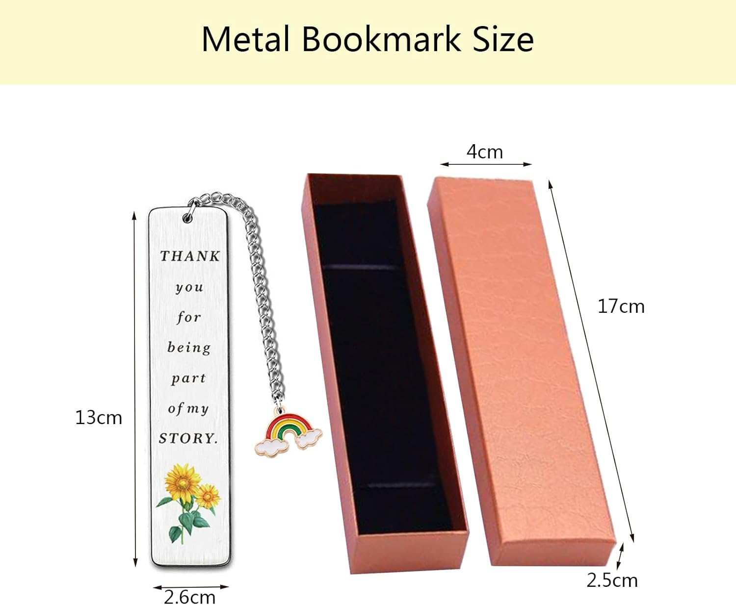 Metal Bookmarks Thank You Gifts Bookmarks for Teachers Readers Students Mentors Book Lovers Friends Christmas Birthday Thanksgiving Valentine'S Day Gifts (Thank You Bookmark 2) - Thank You Bookmark 3 image number 5