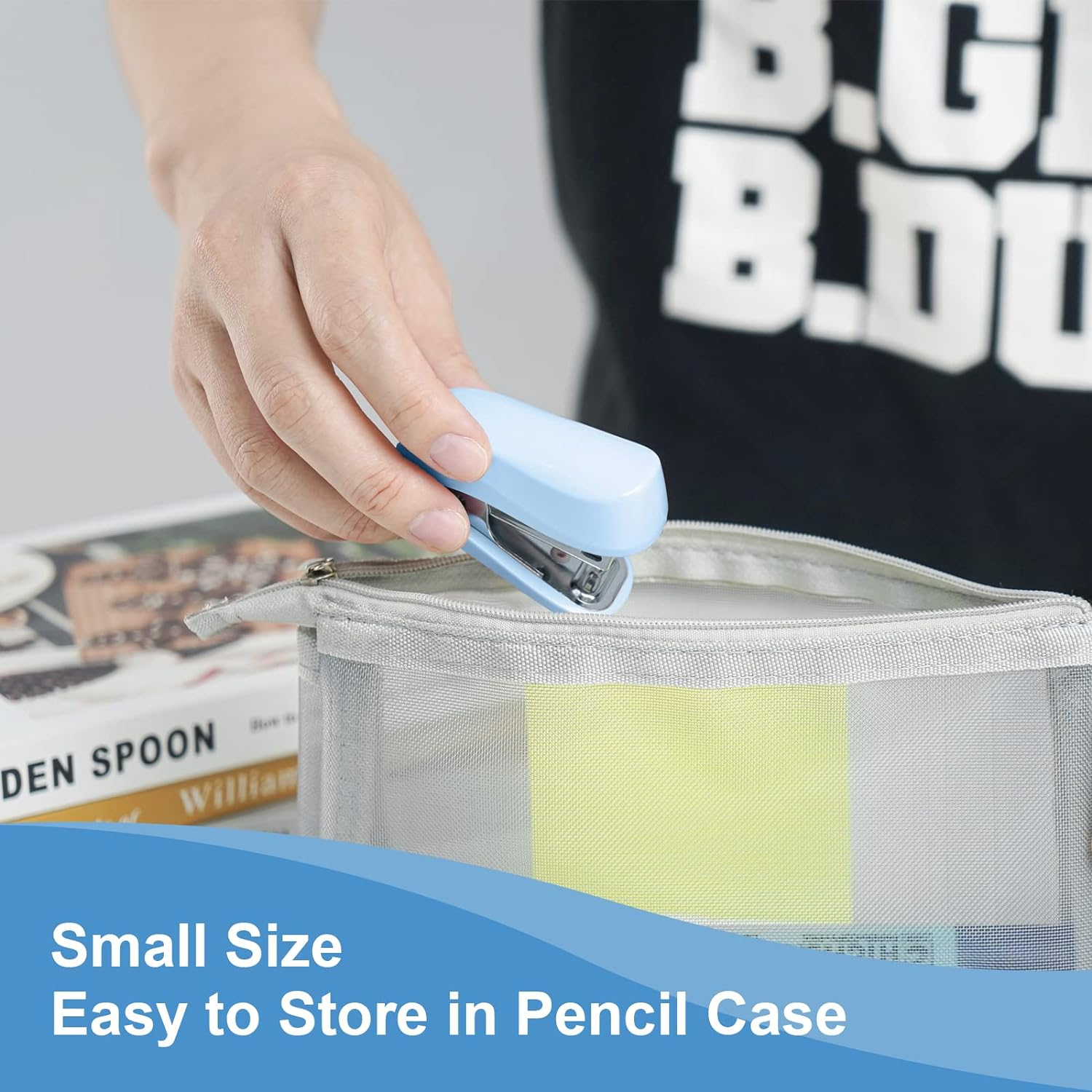 Deli Stapler, 20-50 Sheets Capacity with Staples and Staple Remover Set, Desk Stapler Office Staplers (Blue, 20 Sheet) image number 3