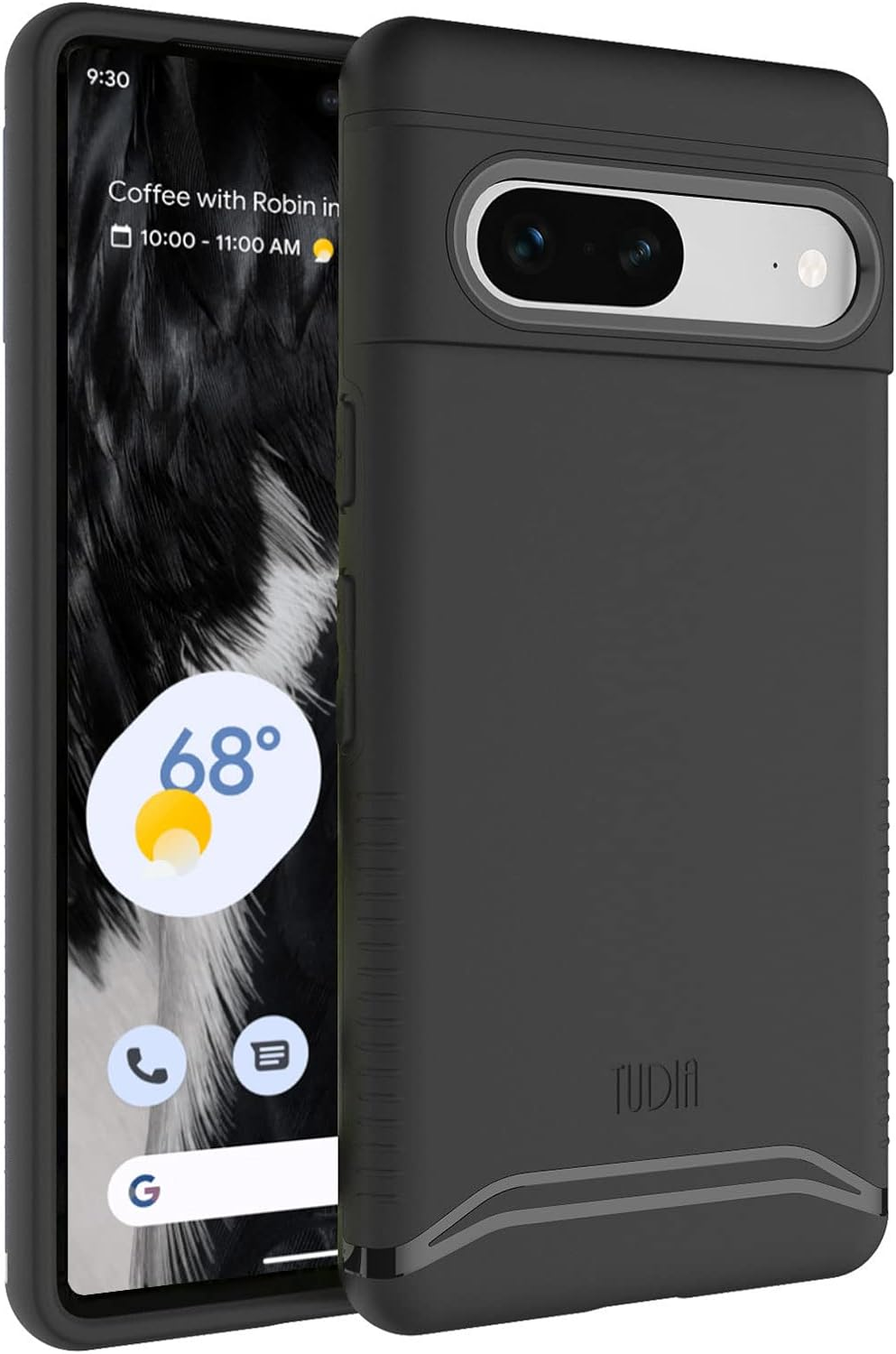 TUDIA Dualshield Designed for Google Pixel 7 Case, [Merge] Shockproof Dual Layer Military Grade Slim Heavy Duty Protection for Pixel 7 Phone Case Cover - Matte Black image number 7