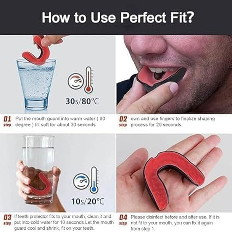 1PCS Mouth Guard MMA Boxing Mouthguard Braces for Sports Football Bruxism Basketball Battle Teeth Protection with Case image number 5