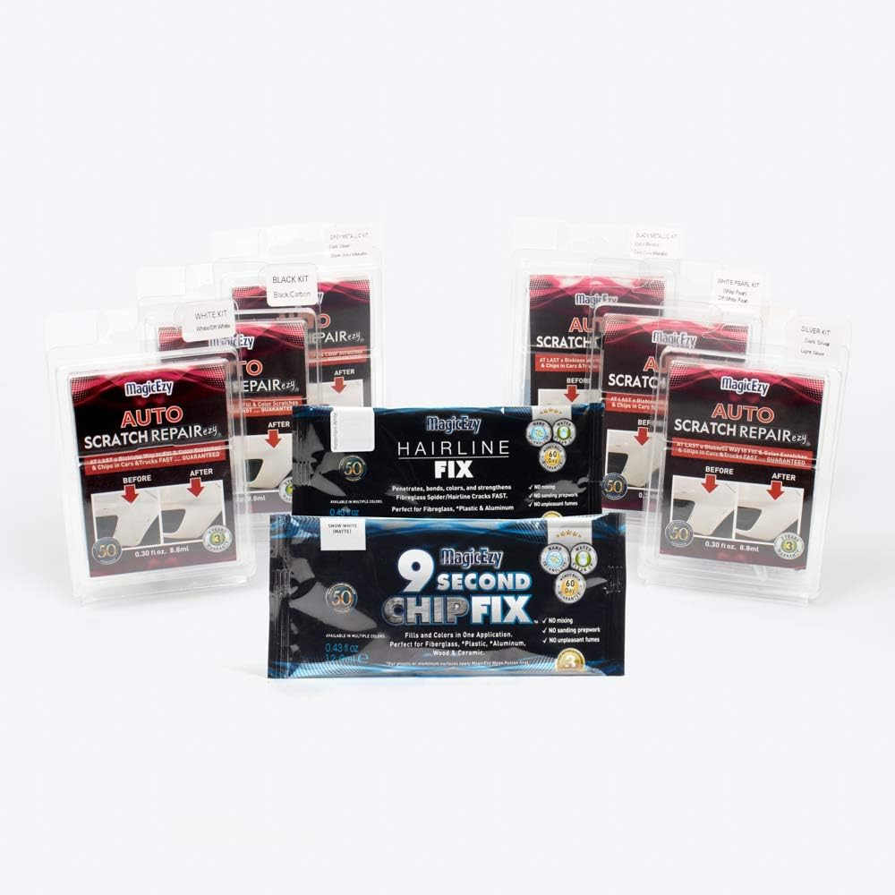 Magicezy Hairline Fix - (Oyster White) - Gelcoat Repair Kit - Fix Cracks and Scratches like a Pro - Fibreglass Boat Repair Kit - Boats, Jet Skis