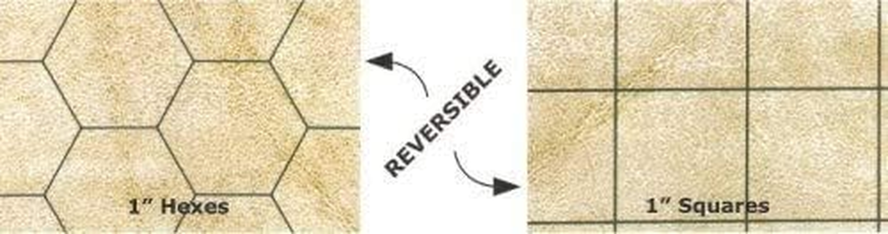 Chessex CHX 96246 Reversible Battlemat 1 Squares and 1 Hexes (23 1/2 X 26) image number 3