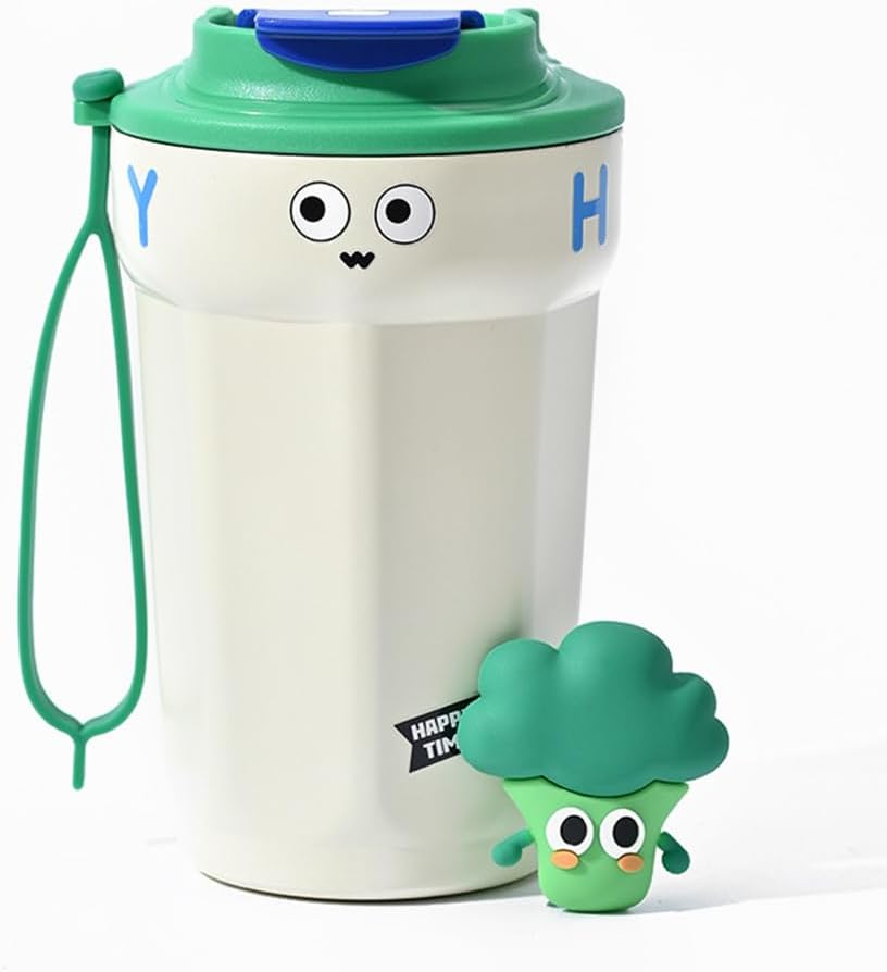 JESWO Vacuum Stainless Steel Coffee Mug with Leak-Proof Flip Lid, Double Insulated Travel Coffee Cup for Hot and Cold Drinks, Insulated for 6 to 8 Hours (15 Oz/450 Ml, Beige)