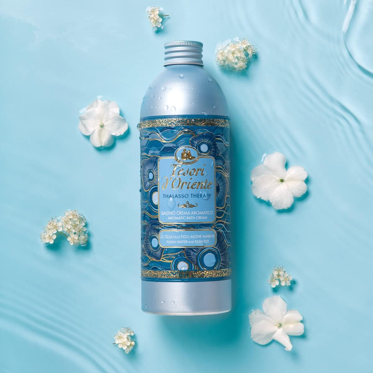 Tesori D'Oriente - Thalasso Therapy Cream Bath with Extract of Fiji Islands Water and Seaweeds, Cleanses the Skin and Provides Freshness and Moisturization, 500 Ml image number 1