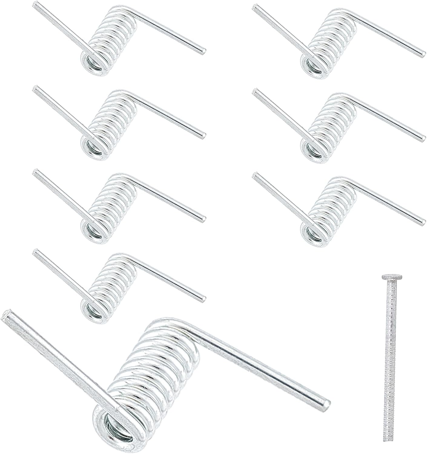 NICENEEDED 8 PCS Hair Claw Clip Spring Replacement, Clip Spring with Central Axle Rod, Hairpin Squre Rectangle Butterfly Jaw Clamp Repair Parts for Large Medium Claw Clips image number 2